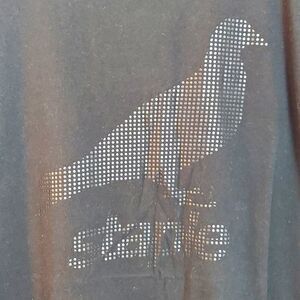 Staple Pigeon Black Logo Mesh TrimT-Shirt Sz L